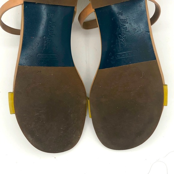 MARIA SHARAPOVA BY COLE HAAN FLAT YELLOW SANDALS - Picture 15 of 16